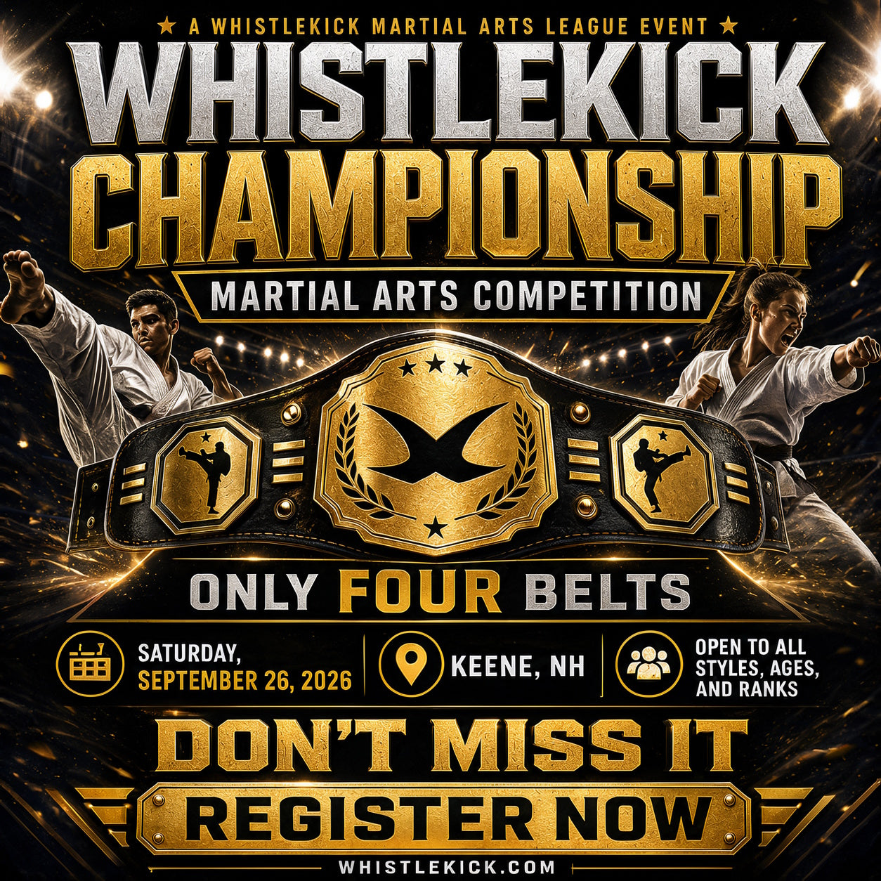 2026 Whistlekick Championship Martial Arts Tournament