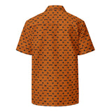 Hawaiian unisex whistlekick button down shirt (Sunset orange)