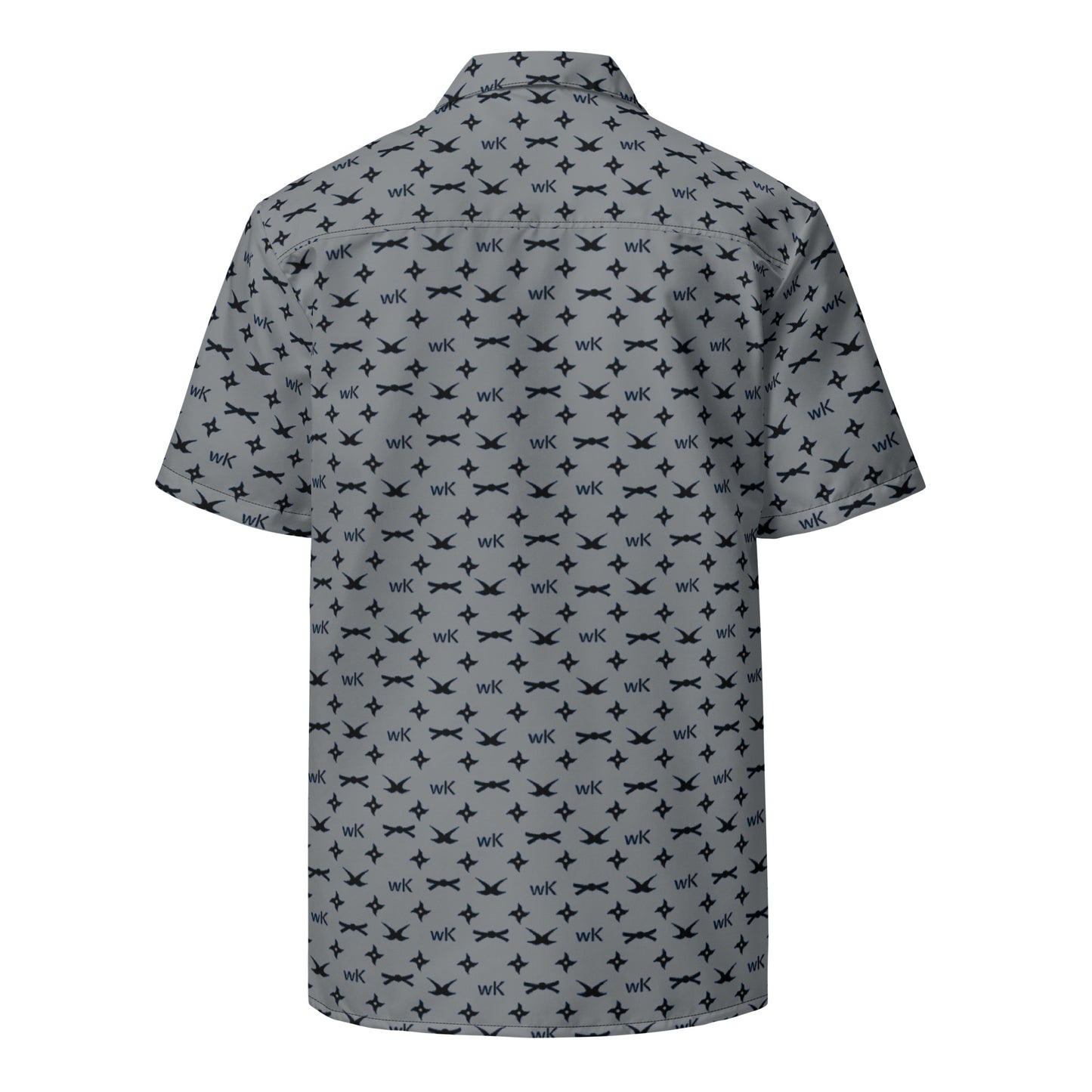 Hawaiian unisex whistlekick button down shirt (Katana grey)