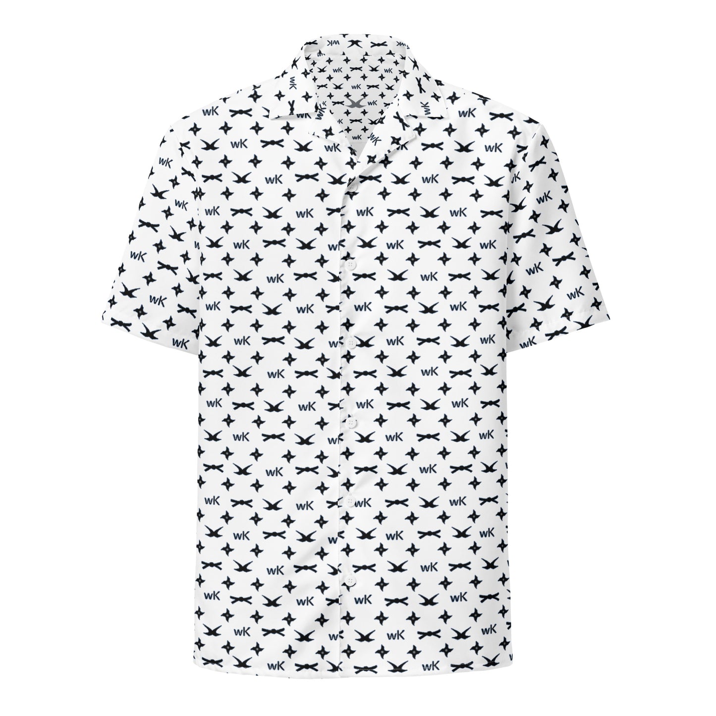 Hawaiian unisex whistlekick button down shirt (Arctic white)