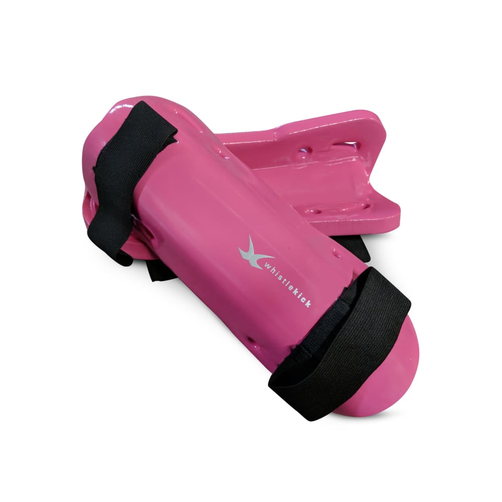 whistlekick Sparring Shin Guards - Small / Coral (Pink)